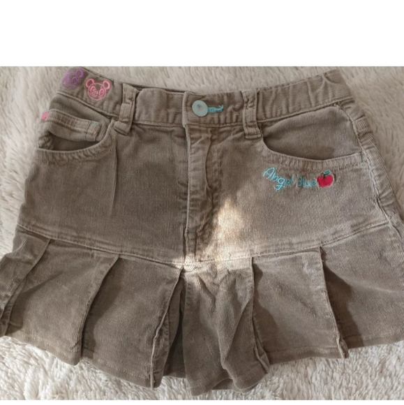 Angel Blue Embroidered Corduroy Shorts, Size 120cm Apple Tree Bear - Picture 1 of 5
